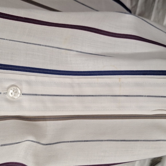 CHRISTIAN DIOR Monsieur Striped Button Down Dress Shirt - Picture 9 of 10